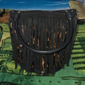 Burberry Prorsum Haircalf Tote With Fringe